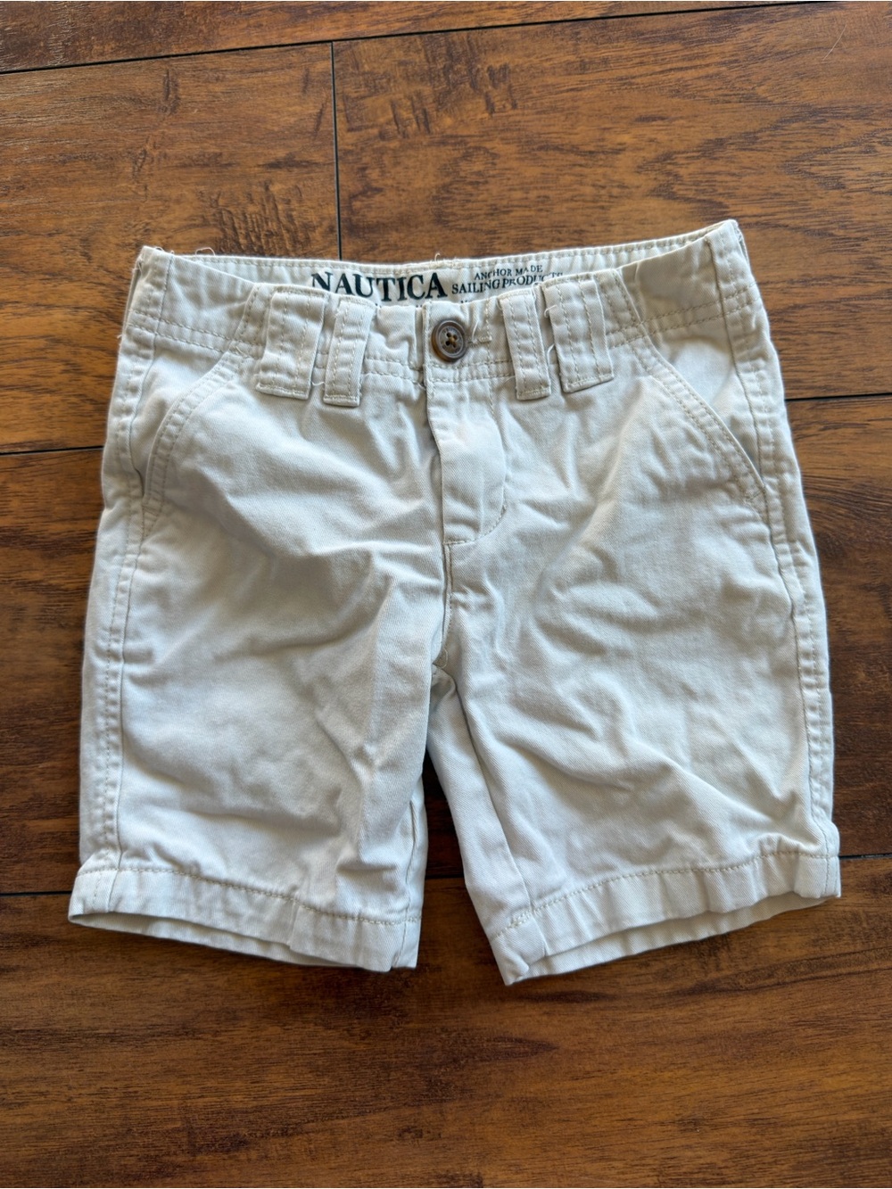 Nautica Boys Cream White Chino Shorts